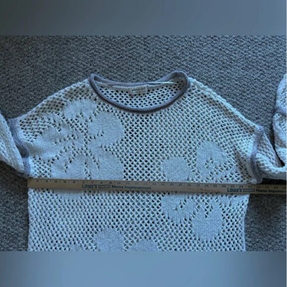 Free People hidden tropics knit long sleeve tunic sweater size M - Picture 6 of 8